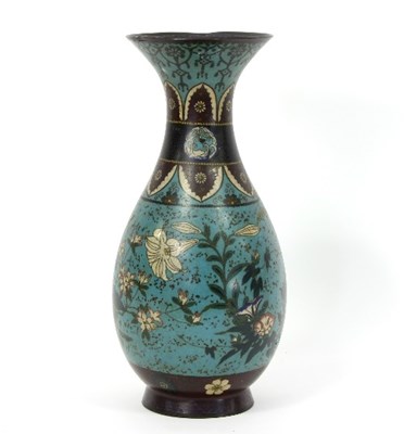 Lot 176 - A Japanese cloisonn? vase decorated flowers...