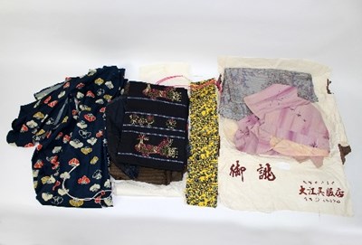 Lot 179 - A Japanese yukata and three other kimonos, one...