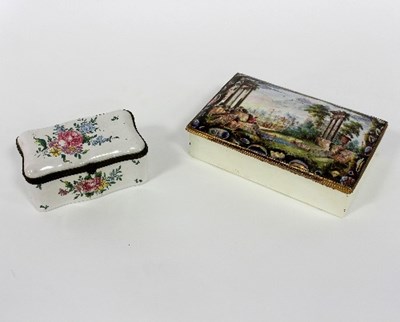 Lot 258 - A French faience type box with gilt metal...