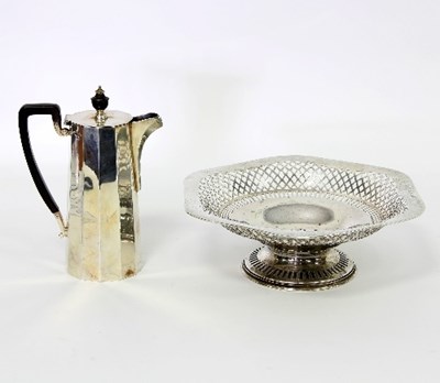 Lot 290 - A silver hot water jug, D & A Birmingham 1942,...