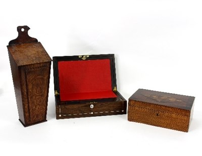 Lot 306 - A Victorian parquetry workbox, 33cm wide,...