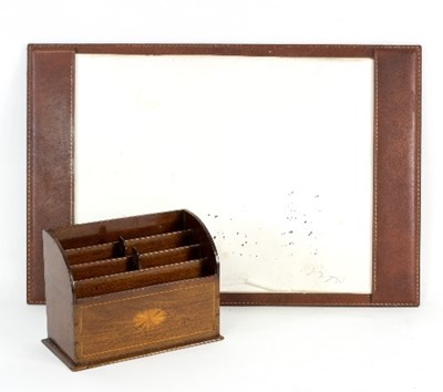 Lot 324 - An Edwardian stationery stand with inlaid...