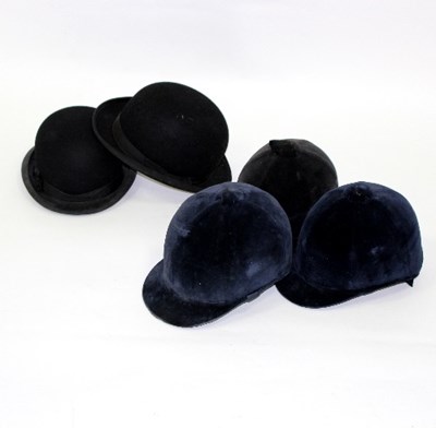 Lot 393 - A black bowler by Lock & Co., three Patey...