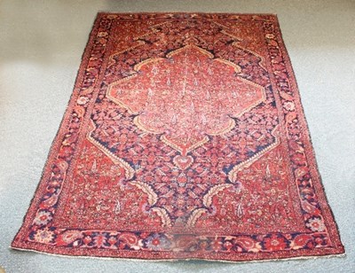 Lot 412 - A Malayir rug, the large central medallion...