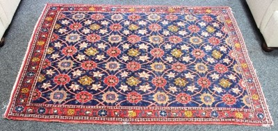 Lot 415 - A Varamin rug with central blue ground floral...