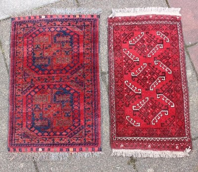 Lot 418 - Two Afghan tribal rugs