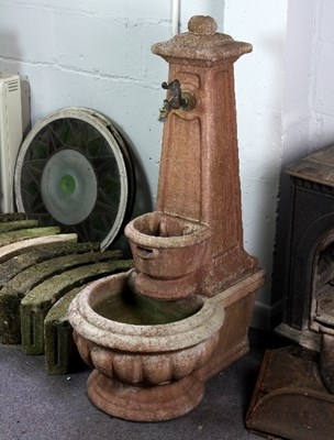 Lot 450 - A garden water feature of square tapering from,...