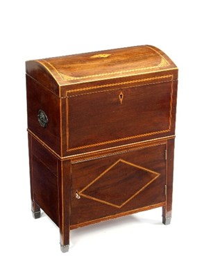 Lot 574 - A late 18th Century mahogany cellaret, the...