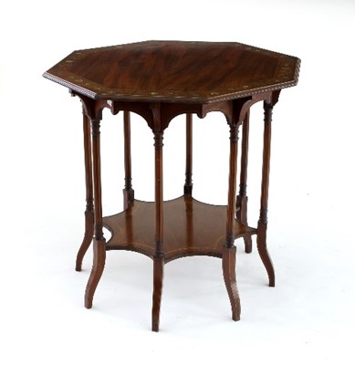 Lot 610 - An Edwardian mahogany octagonal table, the...