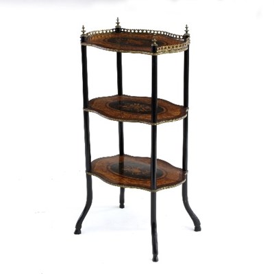 Lot 626 - A mid 19th Century three-tier etage?re, each...