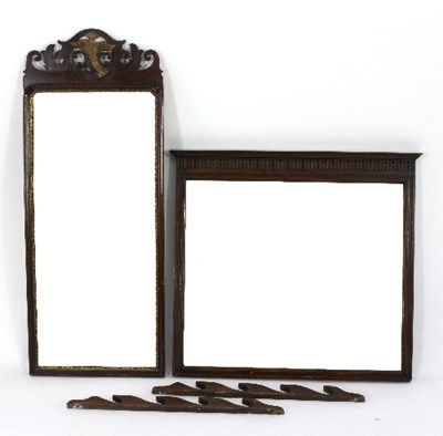 Lot 704 - A George III style mahogany framed wall mirror...