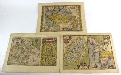 Lot 725 - Abraham Ortelius/Gallia 1590/Britanniae et...