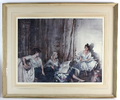 Lot 732 - William Russell Flint/The Trio/signed print,...