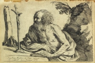 Lot 746 - After Guercino/Saint with Crucifix/dated...