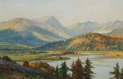 Lot 825 - G Trevors/Ullswater/signed/watercolour, 17cm x...