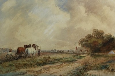 Lot 826 - Attributed to David Cox Jnr./Ploughing/signed...