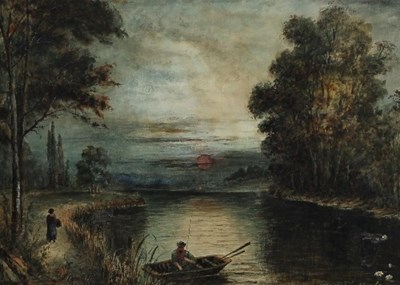 Lot 828 - J Cunliffe/The Thames near Henley/watercolour,...