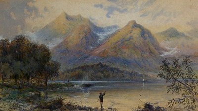 Lot 830 - M Muller/Loch Katrine, Perthshire/watercolour,...