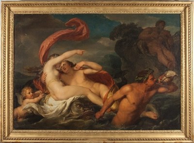 Lot 892 - 18th Century French School/Acis & Galatea/oil...