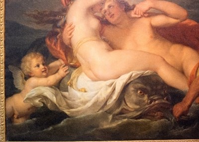 Lot 892 - 18th Century French School/Acis & Galatea/oil...