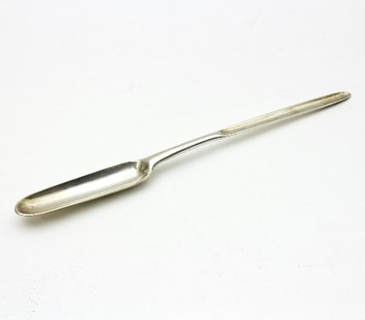 Lot 30 - A George II silver marrow spoon, George Hunter,...