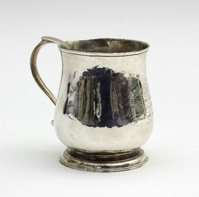 Lot 60 - A George III silver mug, Benjamin West, London,...