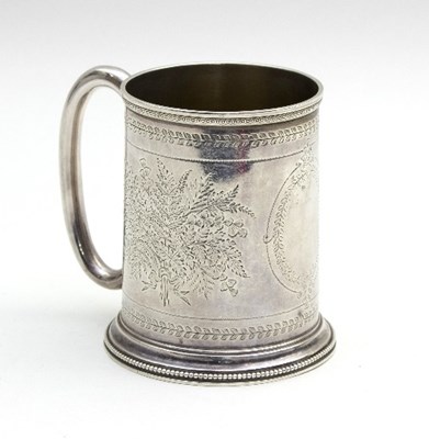 Lot 63 - A Victorian silver mug, Barnard family, London...