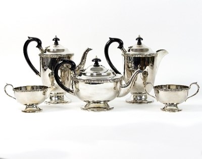 Lot 78 - A five-piece silver tea and coffee service,...