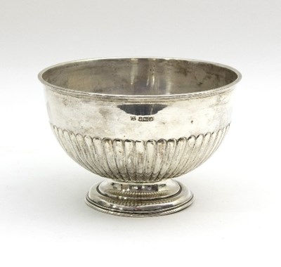 Lot 85 - A circular silver rose bowl, Sheffield 1895,...