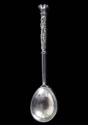 Lot 117 - An Omar Ramsden silver spoon, London 1933,...