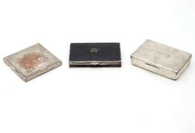 Lot 128 - A Continental silver and enamel box, import...