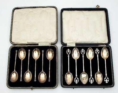 Lot 133 - A set of six silver teaspoons, CTB, Birmingham...