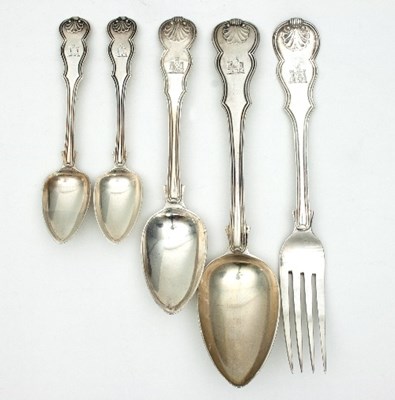 Lot 137 - A quantity of George III silver flatware,...