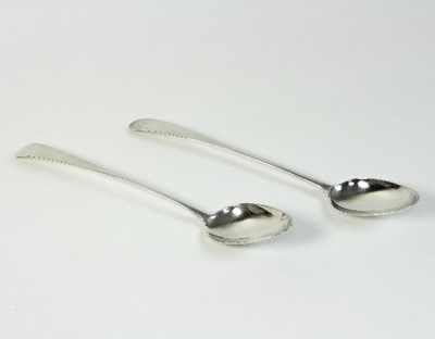 Lot 144 - A pair of Scottish silver basting spoons, AG,...