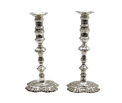 Lot 157 - A matched pair of 18th Century silver...