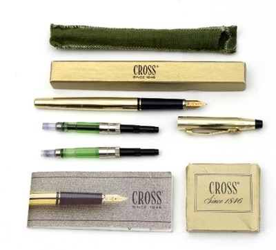 Lot 196 - A Cross fountain pen with a 14ct gold nib and...