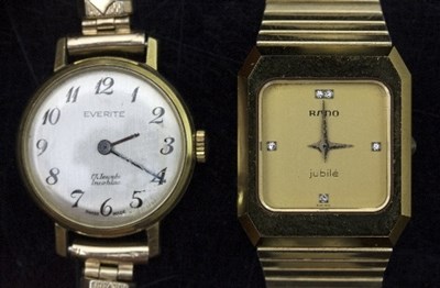 Lot 327 - A Rado 'Jubile' gold plated and stainless...