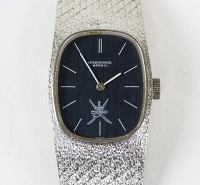 Lot 328 - An International Watch Co. white gold...