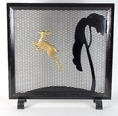 Lot 357 - An Art Deco fire screen decorated with a...