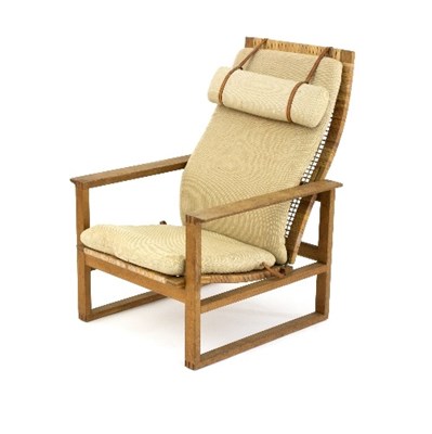 Lot 363 - An oak framed reclining armchair, possibly...