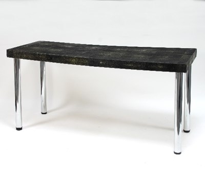 Lot 396 - A 20th Century shagreen covered table of...