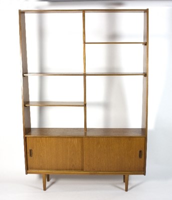 Lot 415 - A mid 20th Century teak display cabinet with...