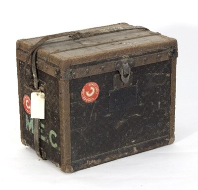 Lot 429 - A Louis Vuitton trunk, metal bound with...