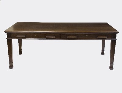 Lot 430 - A Globe Wernicke partners' desk/table, fitted...