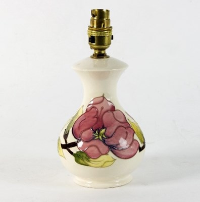 Lot 530 - Moorcroft Pottery/A magnolia design lamp base,...