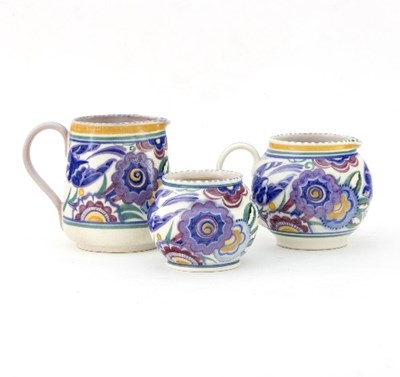 Lot 551 - Three pieces of Poole pottery Blue Bird...