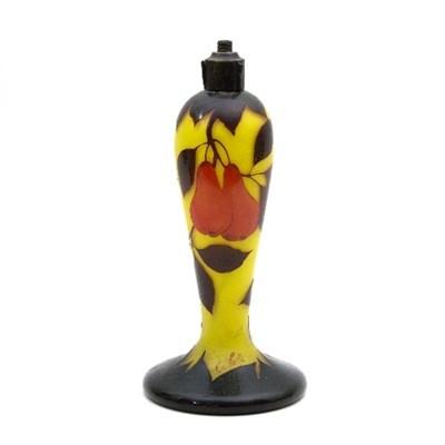 Lot 589 - Loetz, a cameo glass lamp base of baluster...