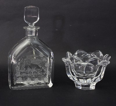 Lot 594 - Edvard Hald for Orrefors, a glass decanter...