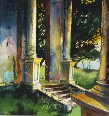 Lot 708 - Manner of John Piper/Pavilion/watercolour,...