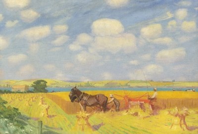 Lot 836 - Charles Pears (1873-1958)/Harvesting/signed...